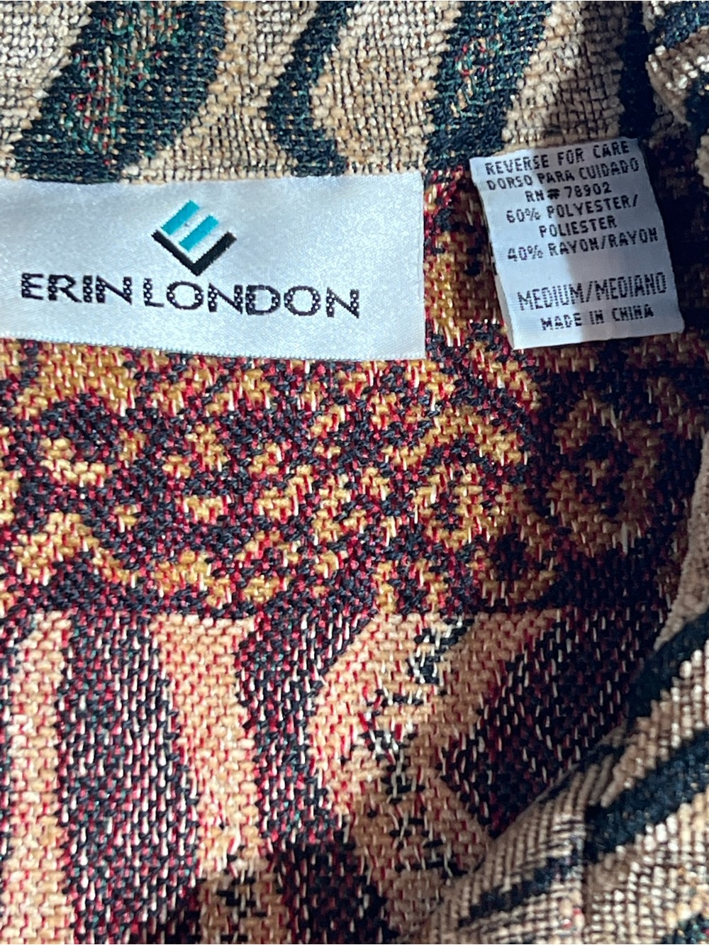 erin london Multicolor Woven Pattern Blazer Jacket